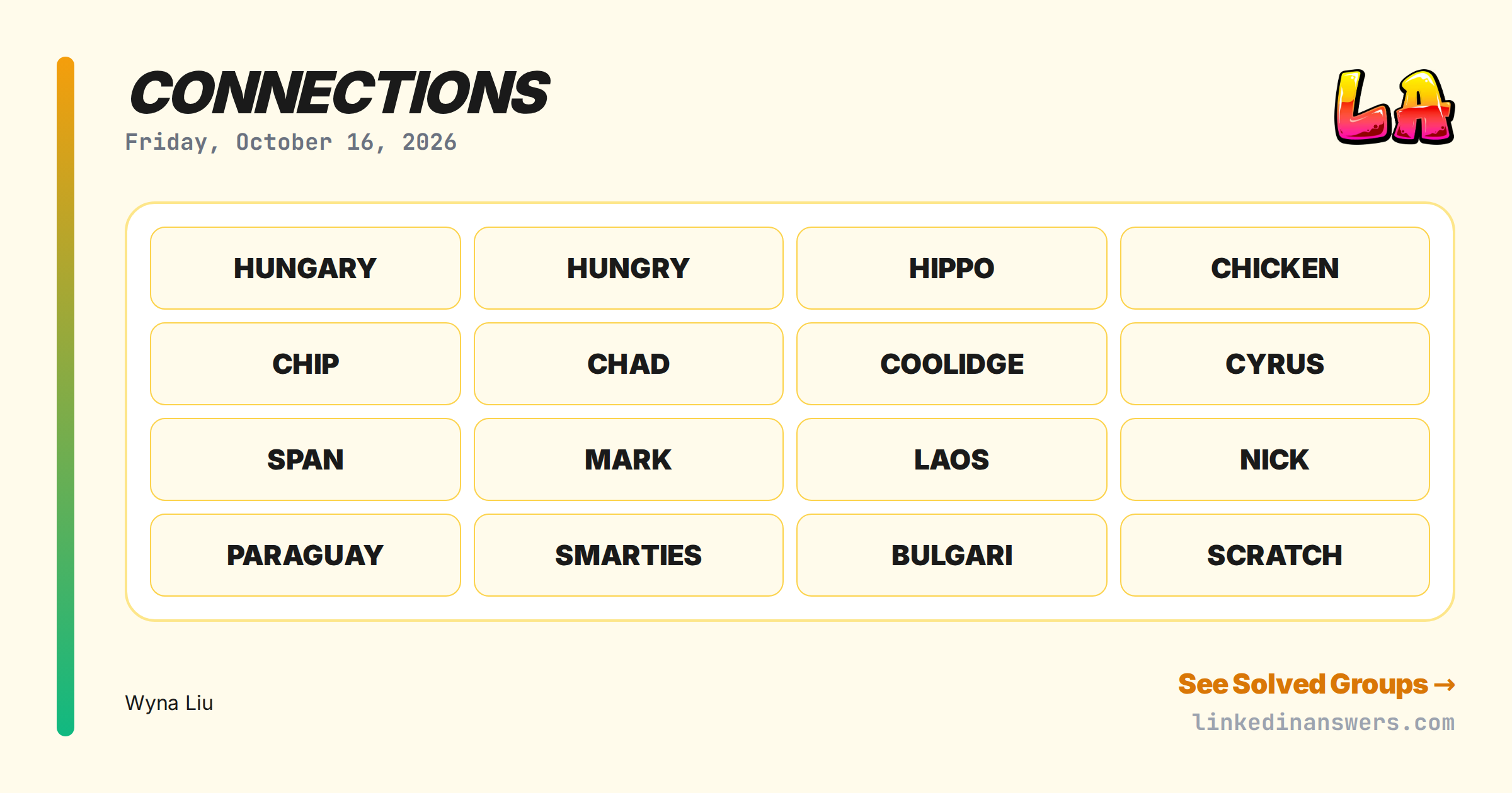 Expectancy Word NYT Connections Answer — October 16, 2026