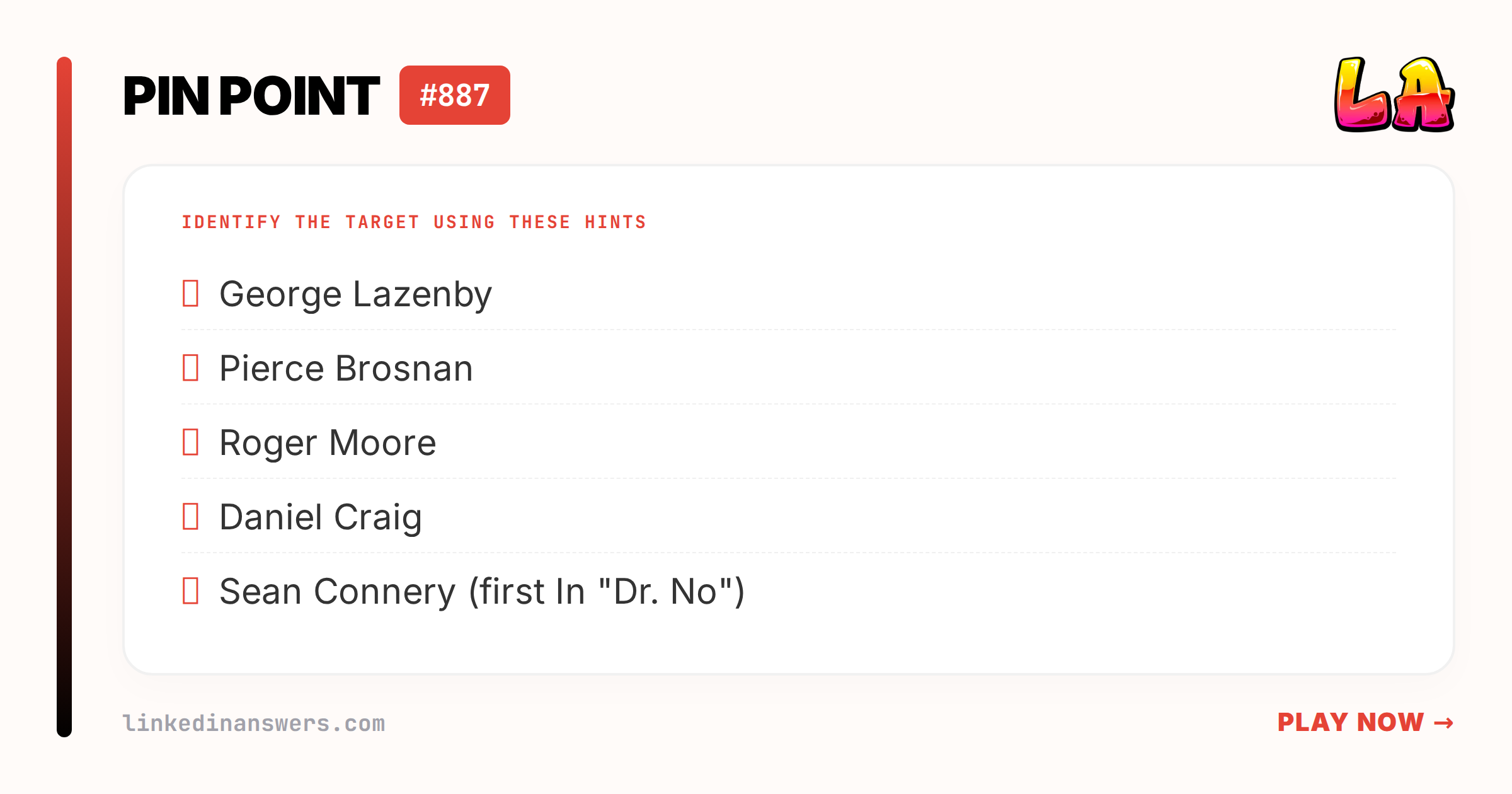 PinPoint #887 Hints & Answer — October 4, 2026