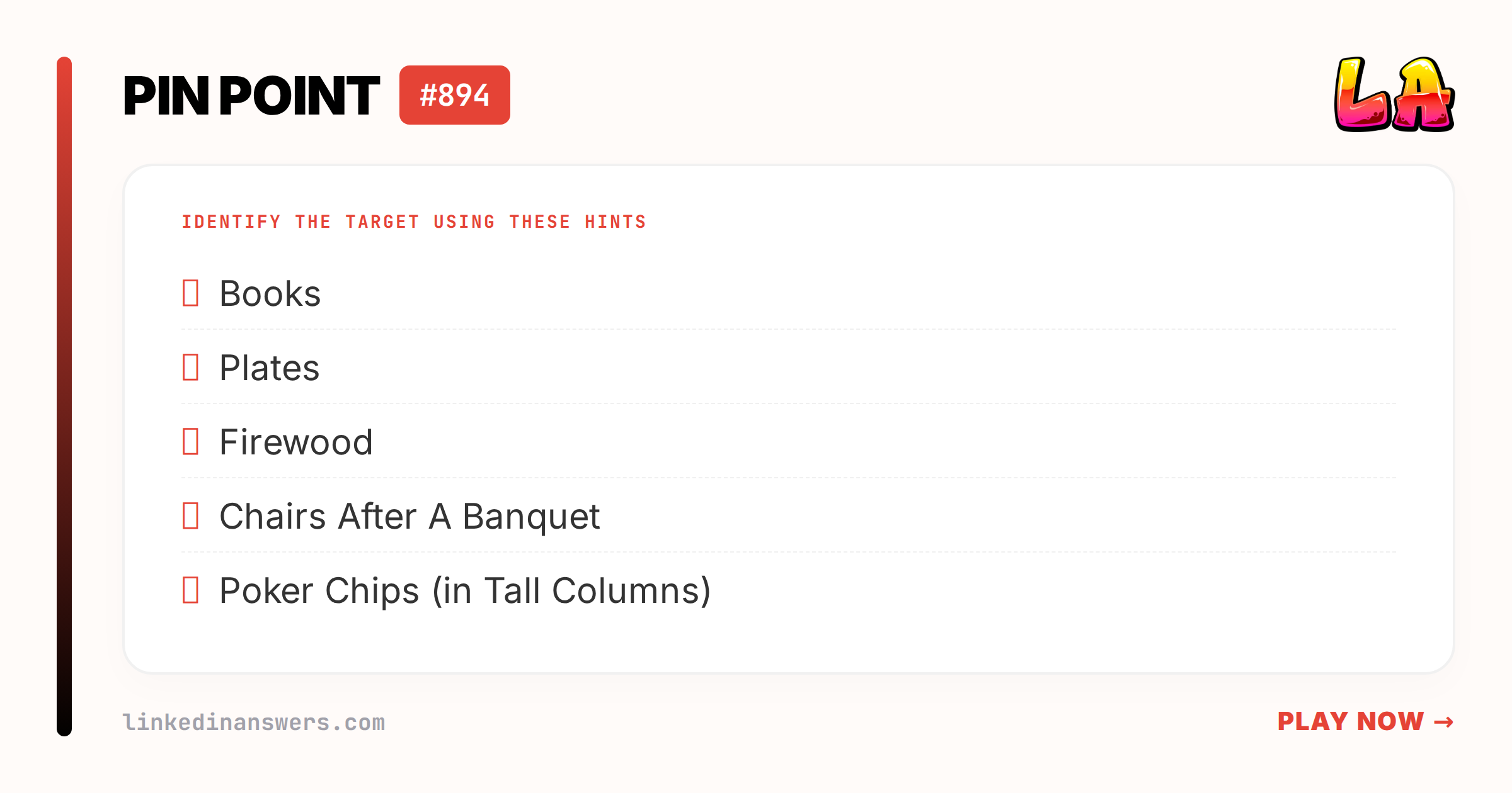 PinPoint #894 Hints & Answer — October 11, 2026